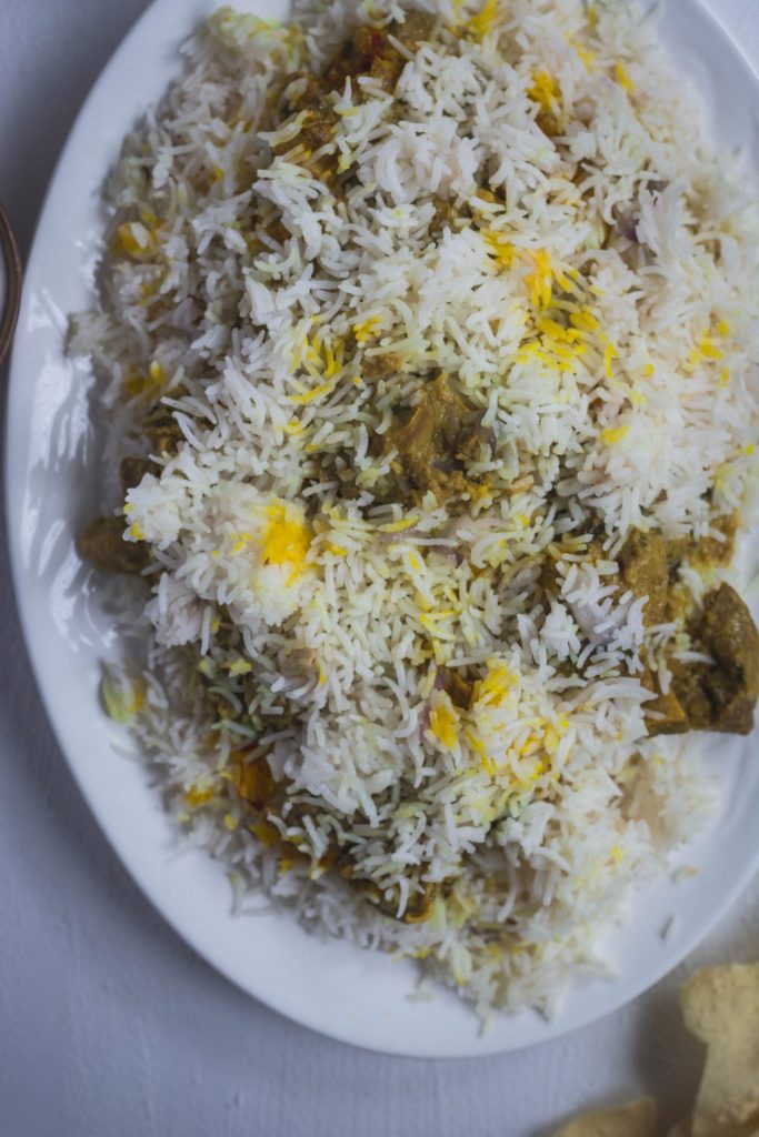 Erachi Biryani (Malabar style Mutton Biryani) - thespiceadventuress.com