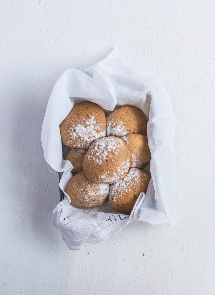 Banana chocolate cookies in a box