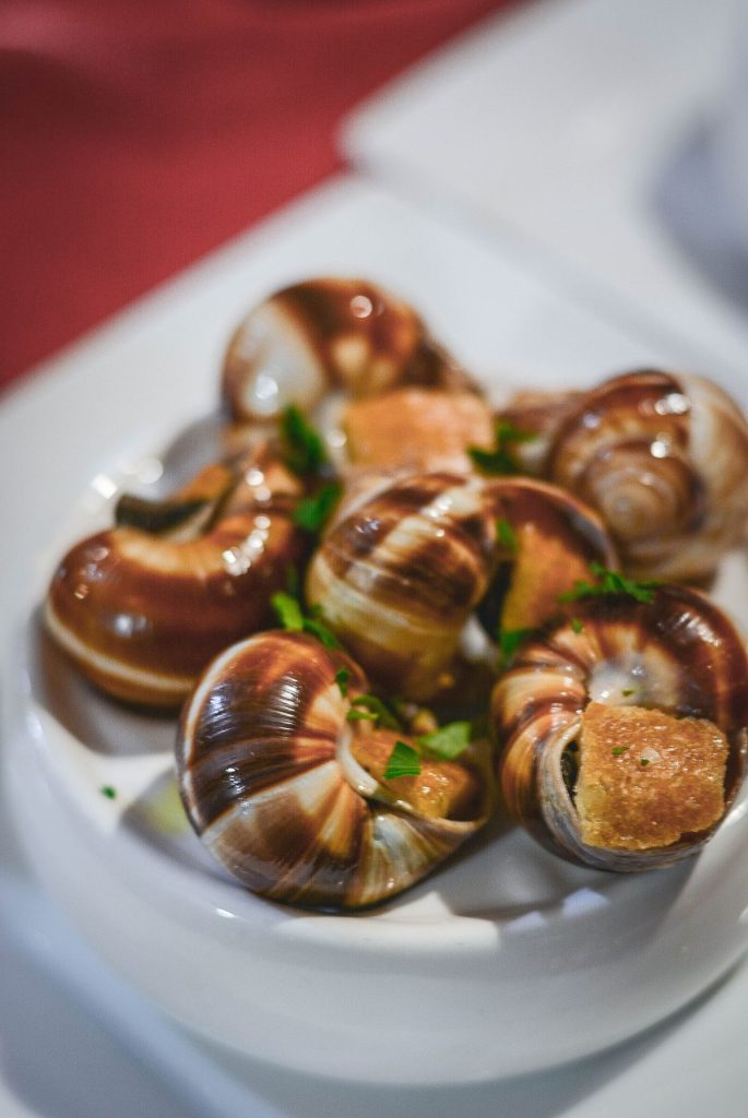 french style escargots in shell